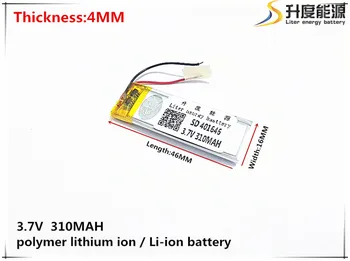 3.7 V,310mAH,[401646] PLIB; polymer lithium-ion / Li-ion baterie pro GPS,mp3,mp4,mp5,dvd,bluetooth,model hračka