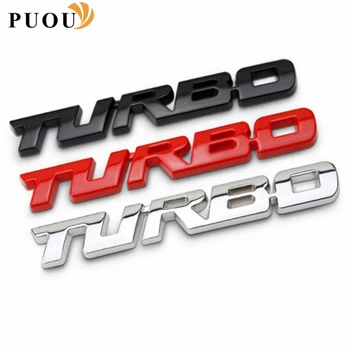 3D Kovové Auto samolepka Turbo odznak Příslušenství Pro Volkswagen VW Polo, Golf 4 5 Brouk MK2 MK3 MK4 MK5 MK6 Bora CC Passat B5 B6 B7