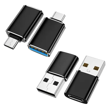 4 Balení USB C / USB Adaptér a USB na USB C Adaptér pro iPhone/PC/Samsung/Airpods/iPad/Laptop/MacBook/CarPlay