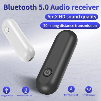 Bezdrátové Bluetooth 5.0 Přijímač, 3.5 mm AUX Jack Hansfree Zavolat Mic Hudby Bezdrátový Audio Adaptér hi-fi Stereo Audio Adaptér Car Kit