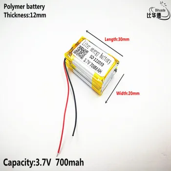L energie baterie Dobrá Qulity 3.7 V,700mAH,122030 Polymer lithium-ion / Li-ion baterie pro HRAČKY,POWER BANK,GPS,mp3,mp4