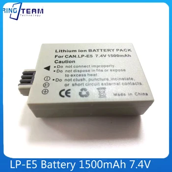 LPE5 Baterie Lithium Kamery 450D 500D 1000D 2000D Kiss X2 X1 T1i Xs Xsi F Vhodné Pro Canon LP-E5 Baterie