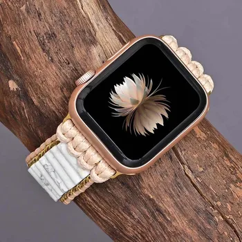Luxusní Bílá Tyrkysová Popruh pro Apple Watch 8 Kapelu 38 mm 40 mm 42 mm 44 mm pro IWatch 7 6 5 4 Se Náramek Watchband