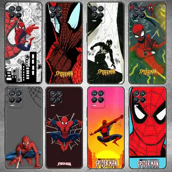 Marvel Spider Man Telefon Pouzdro Pro Oppo Realme 8 C21Y GT Neo 2 Pro 3 8i 7 9 Master C11 6 C12 C35 C21 C3 TPU Funda Černý Měkký Kryt