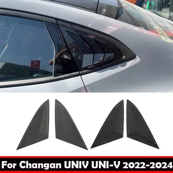 Pro Changan UNIV UNI-V ROCE 2022 2023 2024 ABS Carbonfiber Černé Auto Boční Okno Trojúhelník Zadní Spoiler Křídlo Kryt Čalounění příslušenství