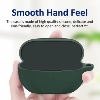 Silikonové Sluchátka Case Ochranný shell Pro SoundCore Život Dot 3i Bezdrátová Sluchátka kryt S Háčkem Anti-prach Rukáv